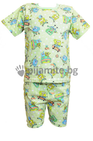   Детска пижама трико- къс ръкав, къси панталони Spongebob (7-13г.)